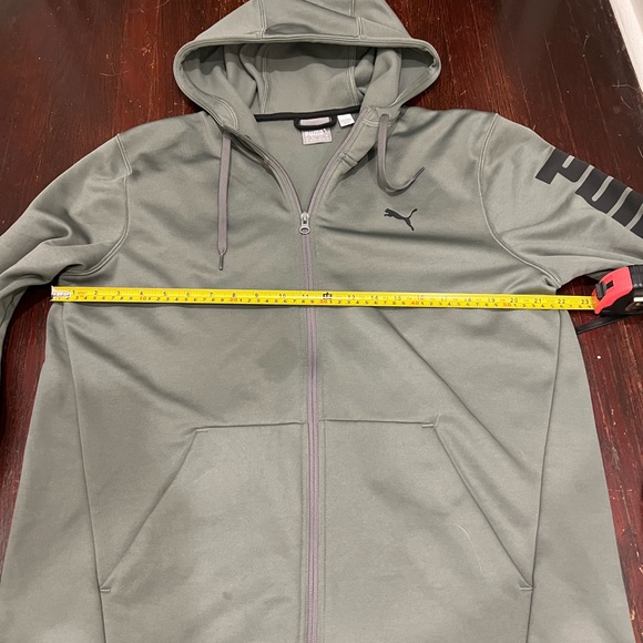 PUMA men’s dark grey zip up hoodie - Picture 5 of 10